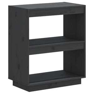 vidaXL Book Cabinet | Grey | Solid pinewood | Medium | Book Cabinet