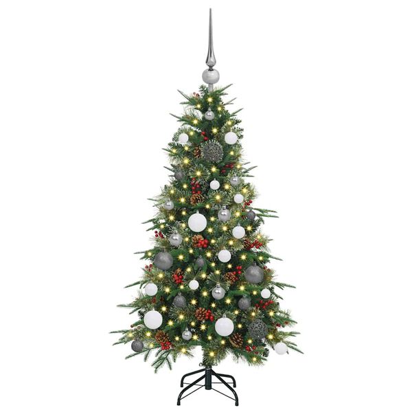vidaXL Artificial Hinged Christmas Tree Green 120 cm PE and PVC