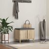 vidaXL Hall Bench with Cushion with Storage Sonoma Oak 60 x 38 x 46 cm