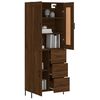 vidaXL Highboard Brown Oak 69.5x34x180 cm Engineered Wood