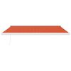 vidaXL Retractable Awning Orange and Brown 4x3 m Fabric and Aluminium