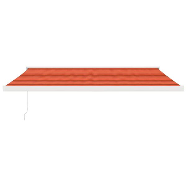 vidaXL Retractable Awning Orange and Brown 4x3 m Fabric and Aluminium