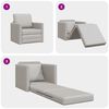 vidaXL Sofa Bed Cloud Grey 74 x 77 x 81 cm Fabric