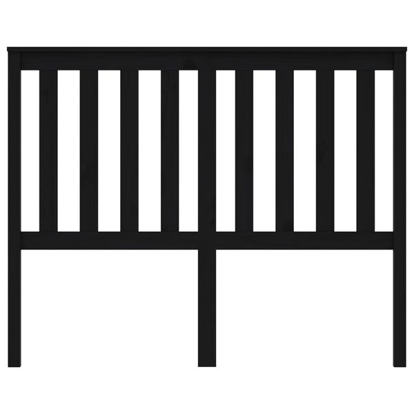 vidaXL Bed Headboard Black 146x6x101 cm Solid Wood Pine