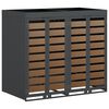 vidaXL Wheelie Bin Storage for 2 Bins Steel Anthracite