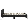 vidaXL Bed Frame with Headboard Black Oak 140 x 190 cm Engineered Wood