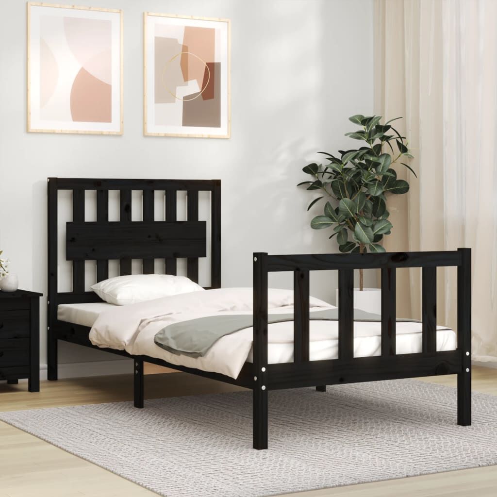 Black twin outlet size headboard