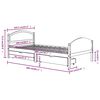 vidaXL Bed Frame without Mattress with 2 Drawers Solid Wood 100x200 cm