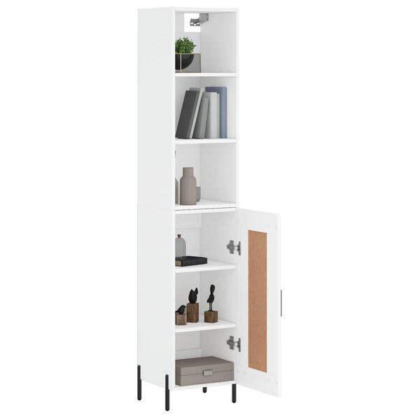 vidaXL Highboard White 34.5x34x180 cm Engineered Wood
