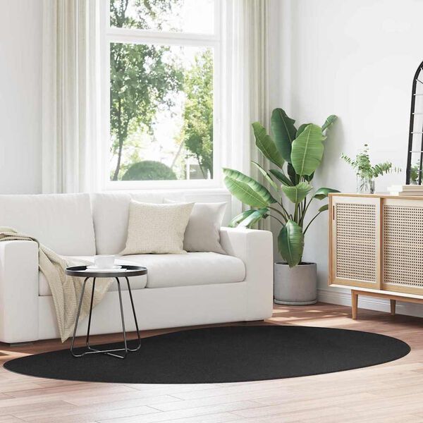 vidaXL Carpet Folding HUARTE Black 160 x 230 cm Polyester