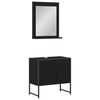 vidaXL Bathroom Furniture Set 2 pcs Black Engineered wood