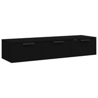 vidaXL Wall Cabinet Black 102x30x20 cm Engineered Wood