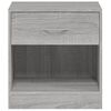 vidaXL Bedside Cabinets 2 pcs with Drawer Grey Sonoma