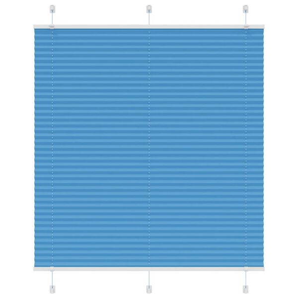 vidaXL Pleated Blind Blue 120x150 cm Fabric Width 119.4 cm Polyester