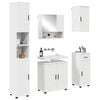 vidaXL Bathroom Furniture Set 5 pcs White Engineered wood & Metal