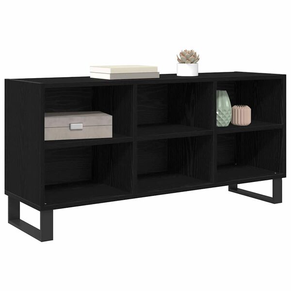 vidaXL TV Cabinet Black Oak 103.5 x 30 x 50 cm Engineered Wood
