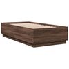 vidaXL Bed Frame with LED without Mattress Brown Oak 75x190 cm Small Single