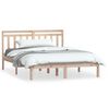 vidaXL Bed Frame without Mattress Solid Wood 140x190 cm (809997+814094)