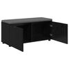 vidaXL Hall Bench with Cushion with Storage Black Oak 100 x 38 x 46 cm