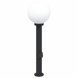 vidaXL Bollard Light with Outlet 80 cm Black IP44