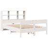 vidaXL Bookcase Bed without Mattress White 160x200cm Solid Wood Pine
