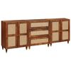 vidaXL Sideboard Set 3 pcs Brown 180 x 33 x 75 cm Solid Mango Wood
