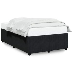 vidaXL Bed Frame without Mattress Black Double Velvet