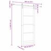 vidaXL Sliding Door White and Black 83 x 211 cm Solid Pine Wood