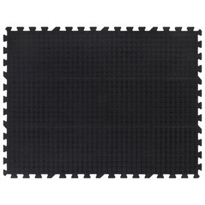 vidaXL Rubber Floor Tile Black 12 mm 90x120 cm