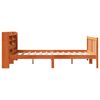 vidaXL Bed Frame with Headboard without Mattress Wax Brown 140x200 cm