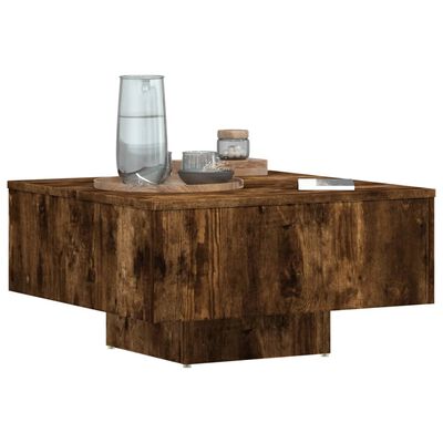 vidaXL Coffee Table Smoked Oak 60x60x31.5 cm Engineered Wood
