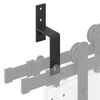 vidaXL Barn Door Bypass Brackets 5 pcs for Flat Rails Carbon Steel