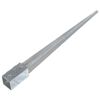 vidaXL Ground Spikes 12 pcs Silver 7x7x90 cm Galvanised Steel