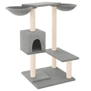 vidaXL Cat Tree with Scratching Posts Light Grey 82 cm