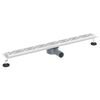 vidaXL Shower Drain Line Design with 360&deg; Siphon Silver 90 cm