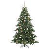 vidaXL Artificial Hinged Christmas Tree Green 180 cm PVC and Steel