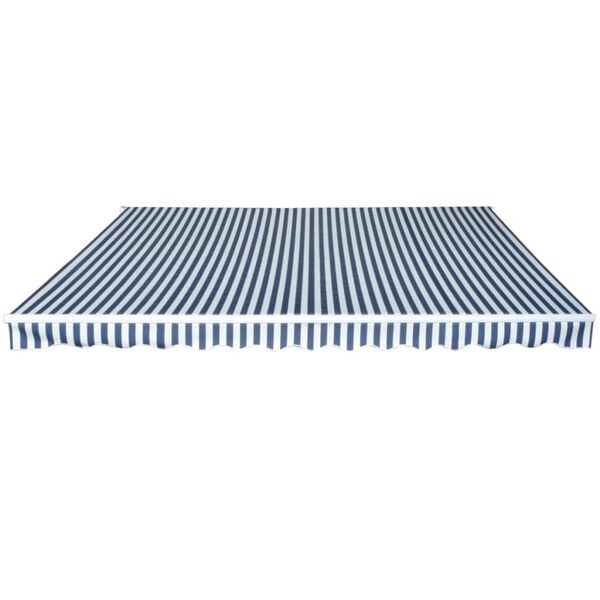vidaXL Folding Awning Manual Operated 450 cm Blue/White