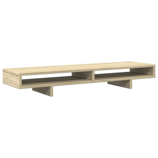 vidaXL Monitor Stand Sonoma Oak 100x27x15 cm Engineered Wood