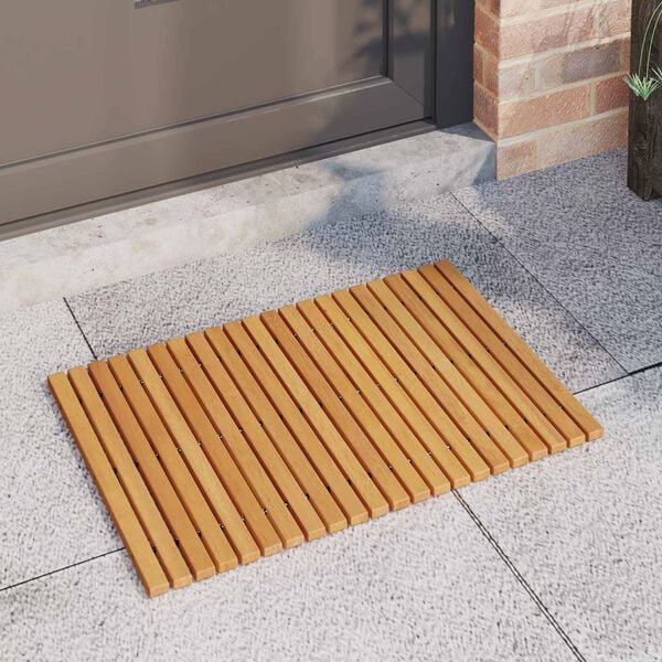 vidaXL Bath Mat Folding Brown 60 x 40 cm Solid Acacia Wood