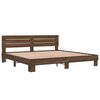 vidaXL Bed Frame without Mattress Brown Oak 200x200 cm