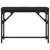 vidaXL Dining Bench Black 62x32x45 cm Steel and Faux Leather