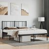 vidaXL Metal Bed Frame without Mattress with Headboard Black 120x200cm