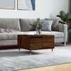 vidaXL Coffee Table Brown Oak 55x55x36.5 cm Engineered Wood