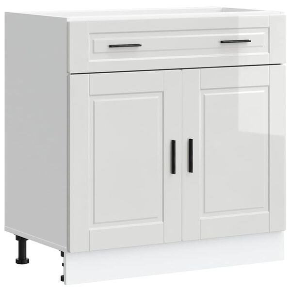vidaXL Kitchen Base Cabinet&nbsp;Porto High Gloss White Engineered Wood