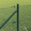 vidaXL Fence Post Green 10 x 0.6 m (12 x 12 mm mesh) Steel and PVC