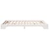 vidaXL Bed Frame White 140 x 190 cm Solid Pine Wood
