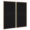 vidaXL Bulletin Board Folding Black 100 x 100 x 1.4 cm Solid pine wood