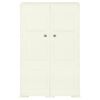 vidaXL Plastic Cabinet 79x43x125 cm Wood Design Vanilla Ice