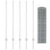 vidaXL Fence with Post Silver 1.2 x 10 m Steel