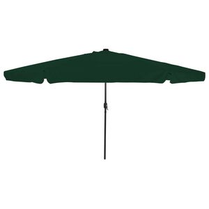 vidaXL Garden Parasol Green and Black 395 x 395 x 245 cm